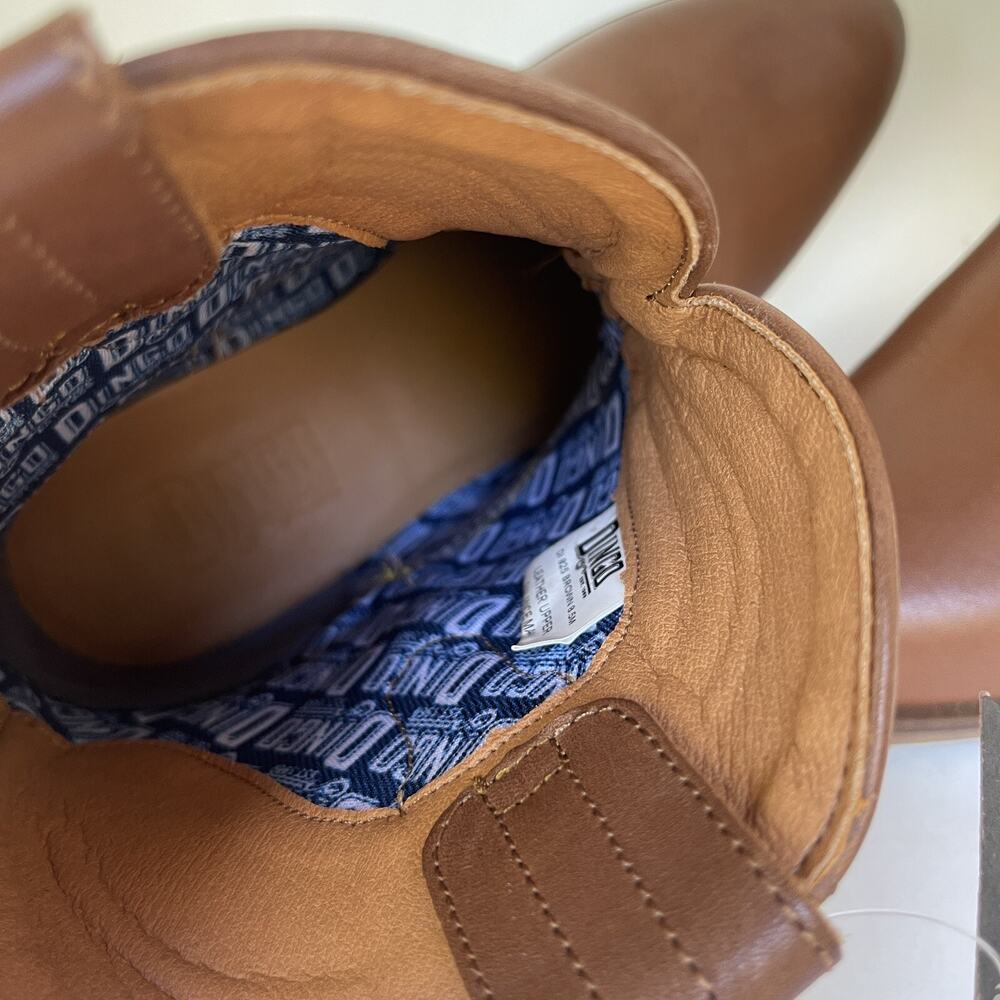 Dingo Seguaro Round Toe Cowboy Booties‎ Womens Brown Casual Boots Size 8.5 - Picture 9 of 15